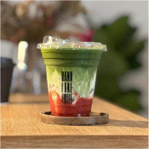Strawberry Iced Matcha Latte